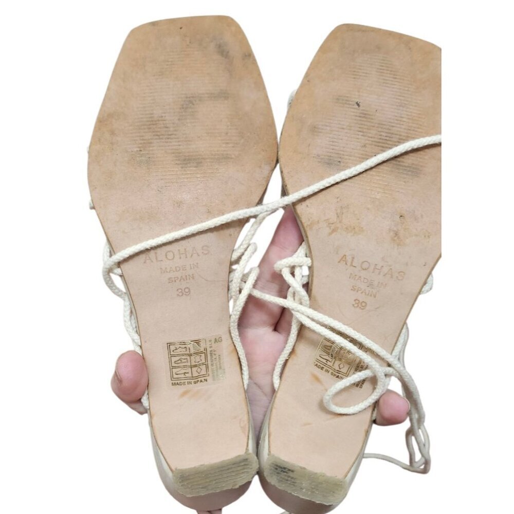 Alohas lace up sandals Size EU 39/US 8.5 - Picture 10 of 11